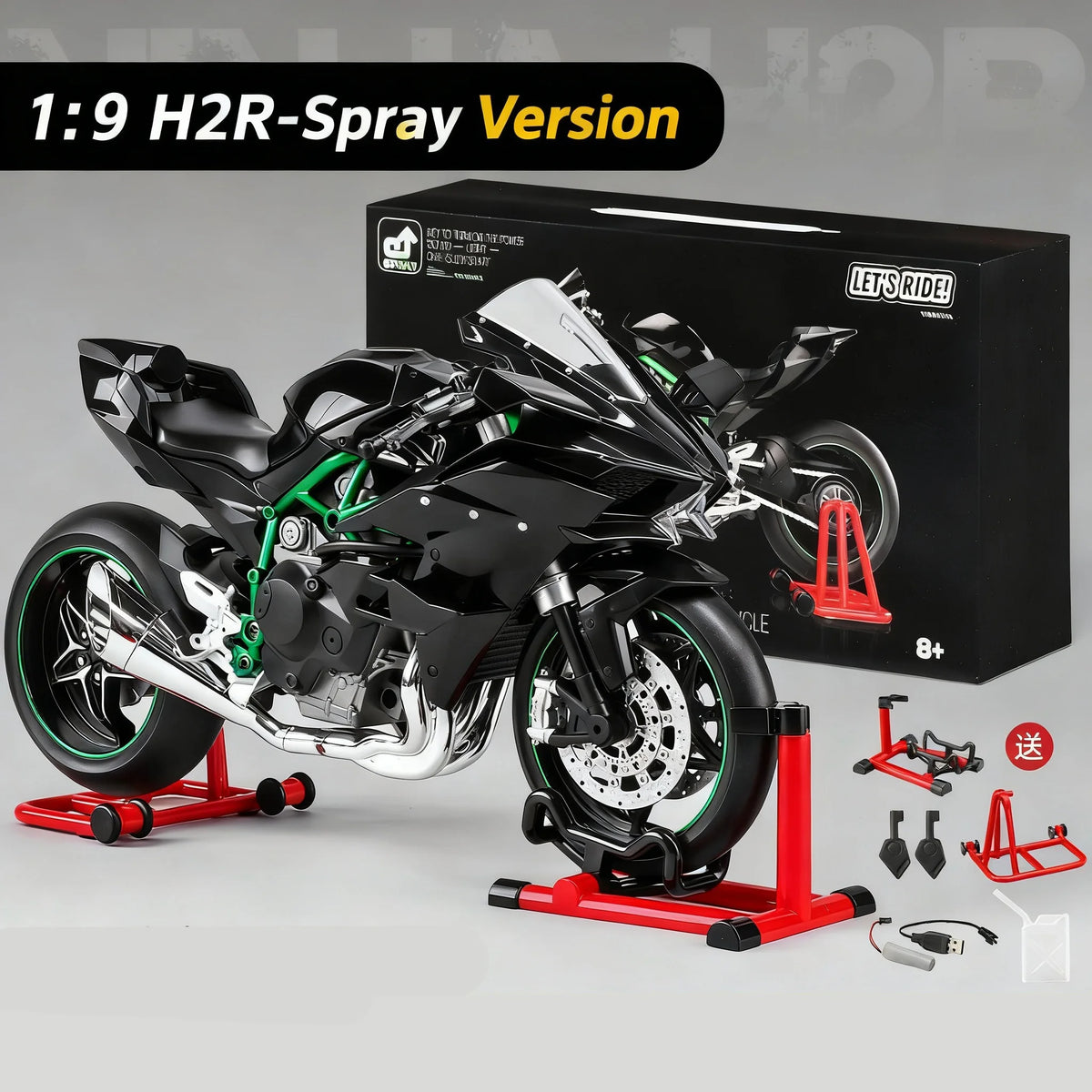 APEX MOTO™ H2R 1:9 Die-Cast Motorcycle Model