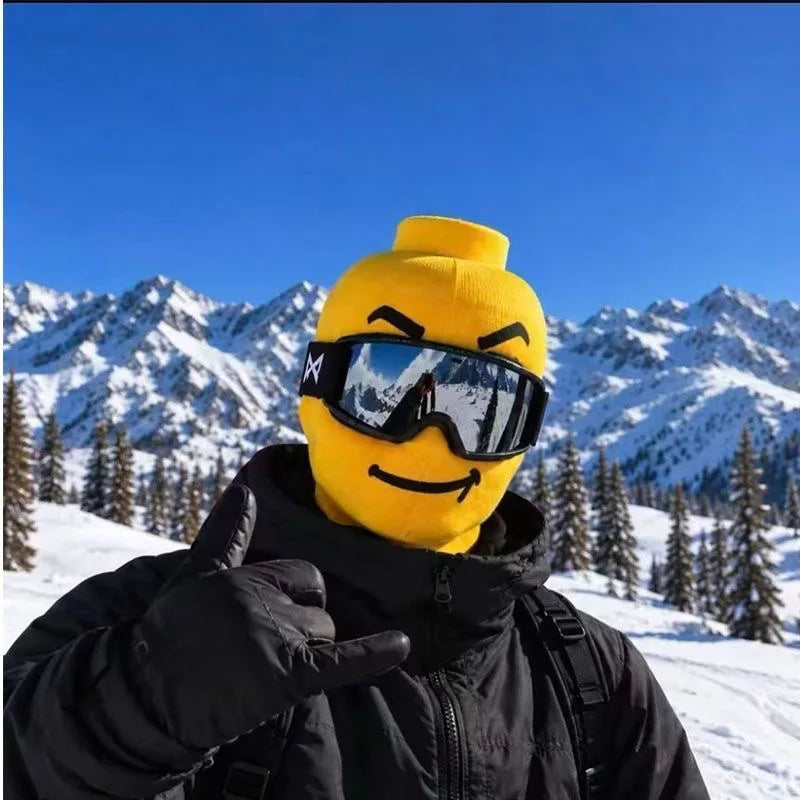 Funny Yellow Man Balaclava – 3D Funny Ski Mask